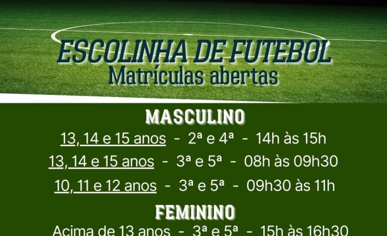 Prefeitura tem inscrições abertas para escolinha de futebol na arena do Estela Mari
