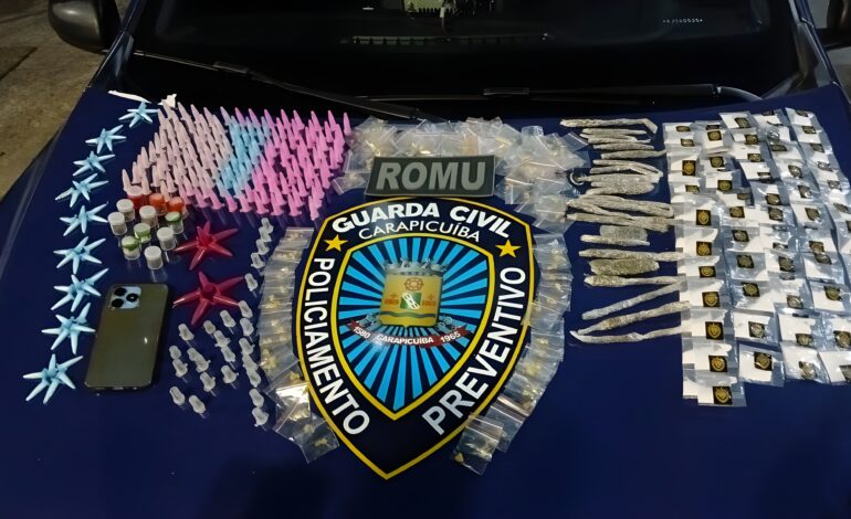 GCM de Carapicuíba intensifica ações e apreende grande quantidade de drogas