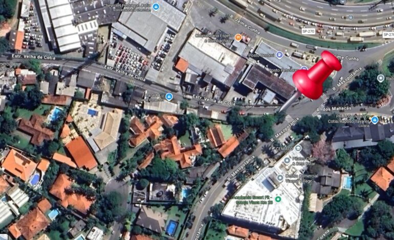 Trecho de encontro da Rua Mesopotâmia com Estrada Velha de Cotia estará fechado das 10h às 14h