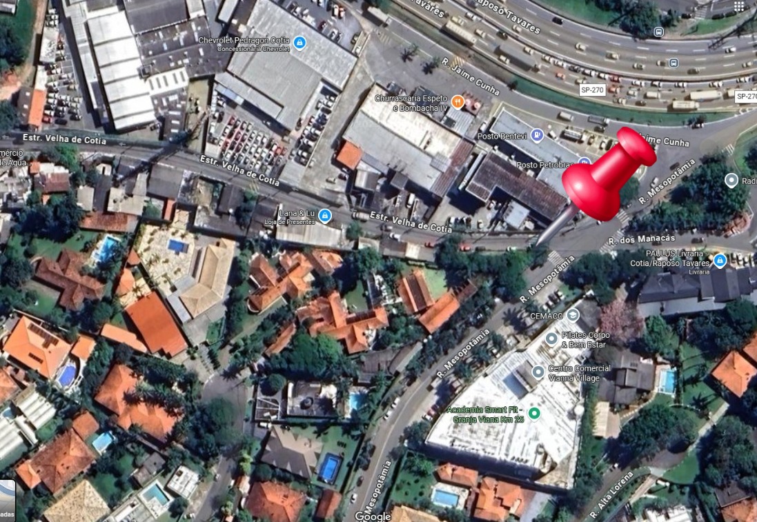 Trecho de encontro da Rua Mesopotâmia com Estrada Velha de Cotia estará fechado das 10h às 14h