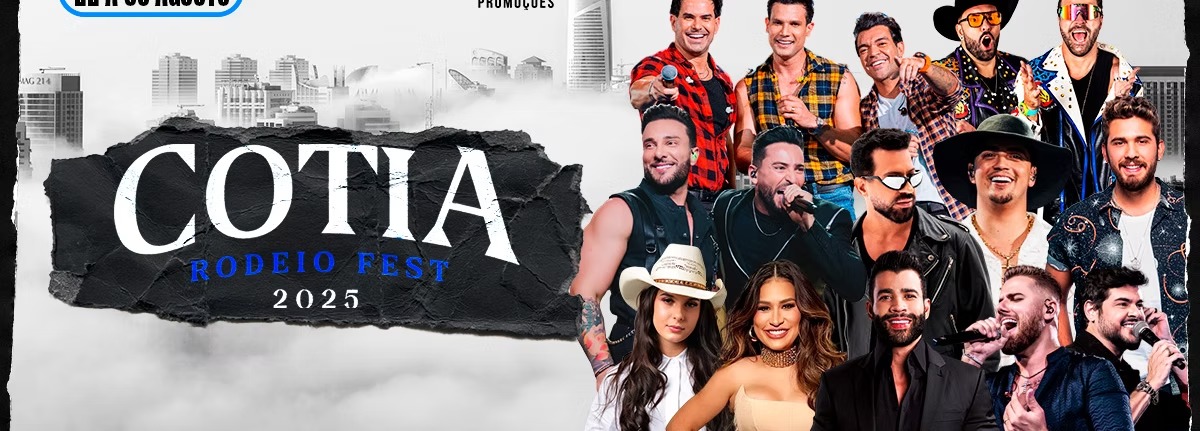Cotia Rodeio Fest 2025 terá shows de Gusttavo Lima, Ana Castela e Zé Neto & Cristiano no novo Aeródromo Nascimento