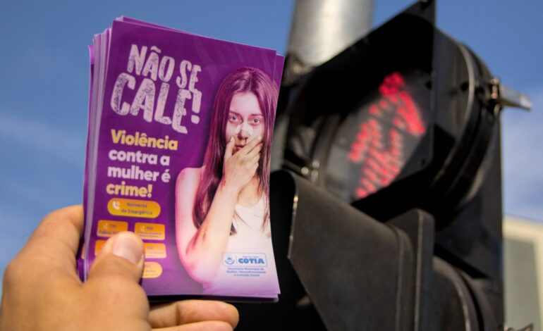 Não se Cale: Cotia realiza ação para divulgar canais de denúncia de violência contra a mulher