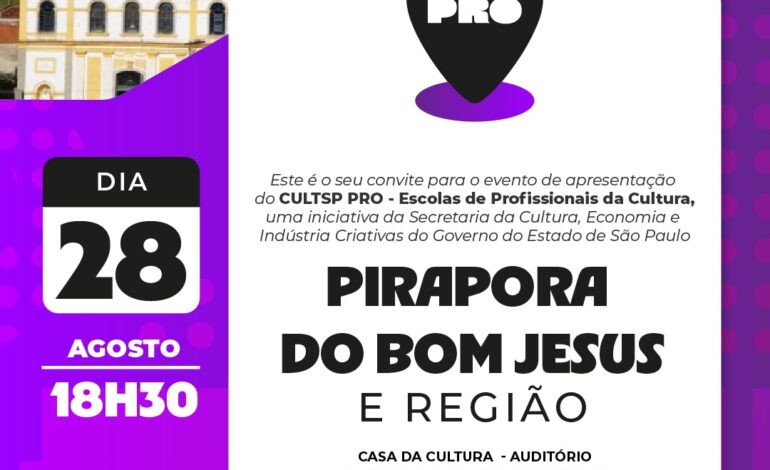 PIRAPORA DO BOM JESUS SEDIA APRESENTAÇÃO DA ESCOLA DE PROFISSIONAIS DE CULTURA