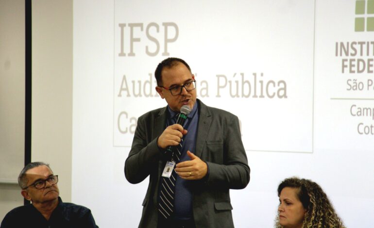 Dia 14/08 acontece a 3ª audiência pública de instalação do Instituto Federal de Cotia