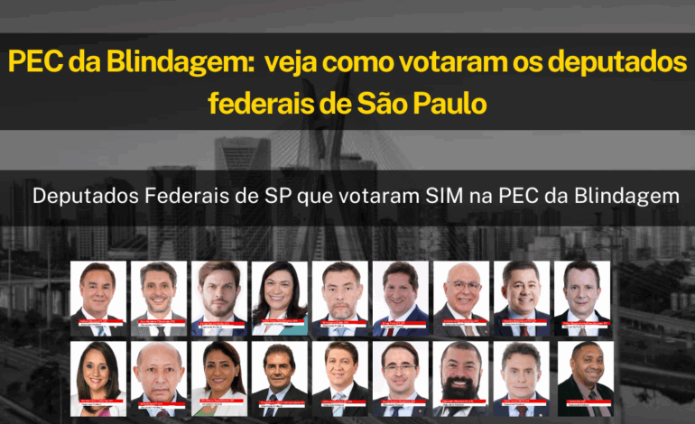 PEC da Blindagem: veja como votaram os deputados federais de São Paulo