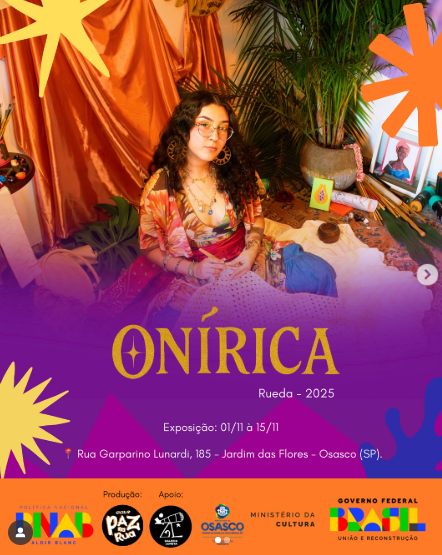 Exposição “Onírica”, de Gabriella Carvalho (Rueda), celebra imaginário feminino, o cotidiano popular e cultura hip hop