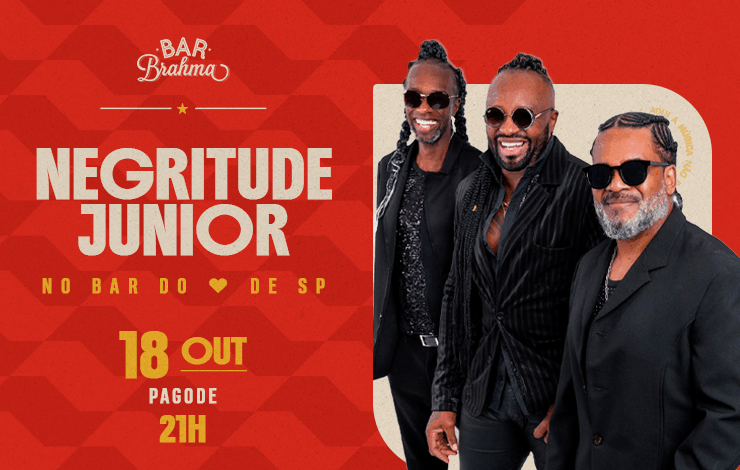Outubro no Bar Brahma Granja Viana tem Negritude Jr. e Beatles para Crianças
