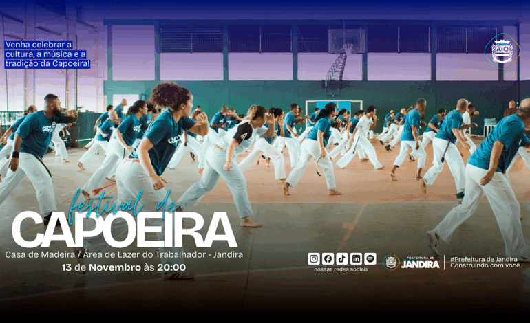 Festival de Capoeira de Jandira 2025 celebra a cultura e o movimento em grande estilo