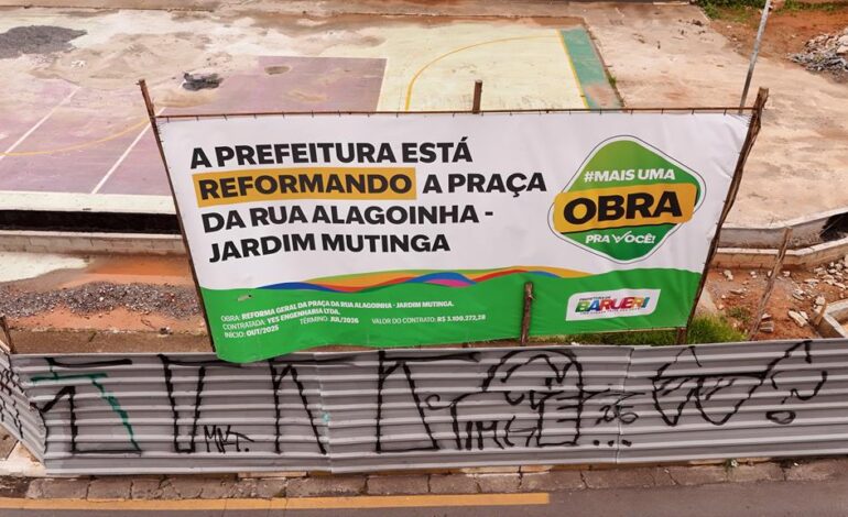 Prefeitura reforma praça no Jardim Mutinga