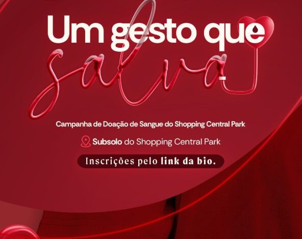 Campanha de doação de sangue acontece no Shopping Central Park em Vargem Grande Paulista