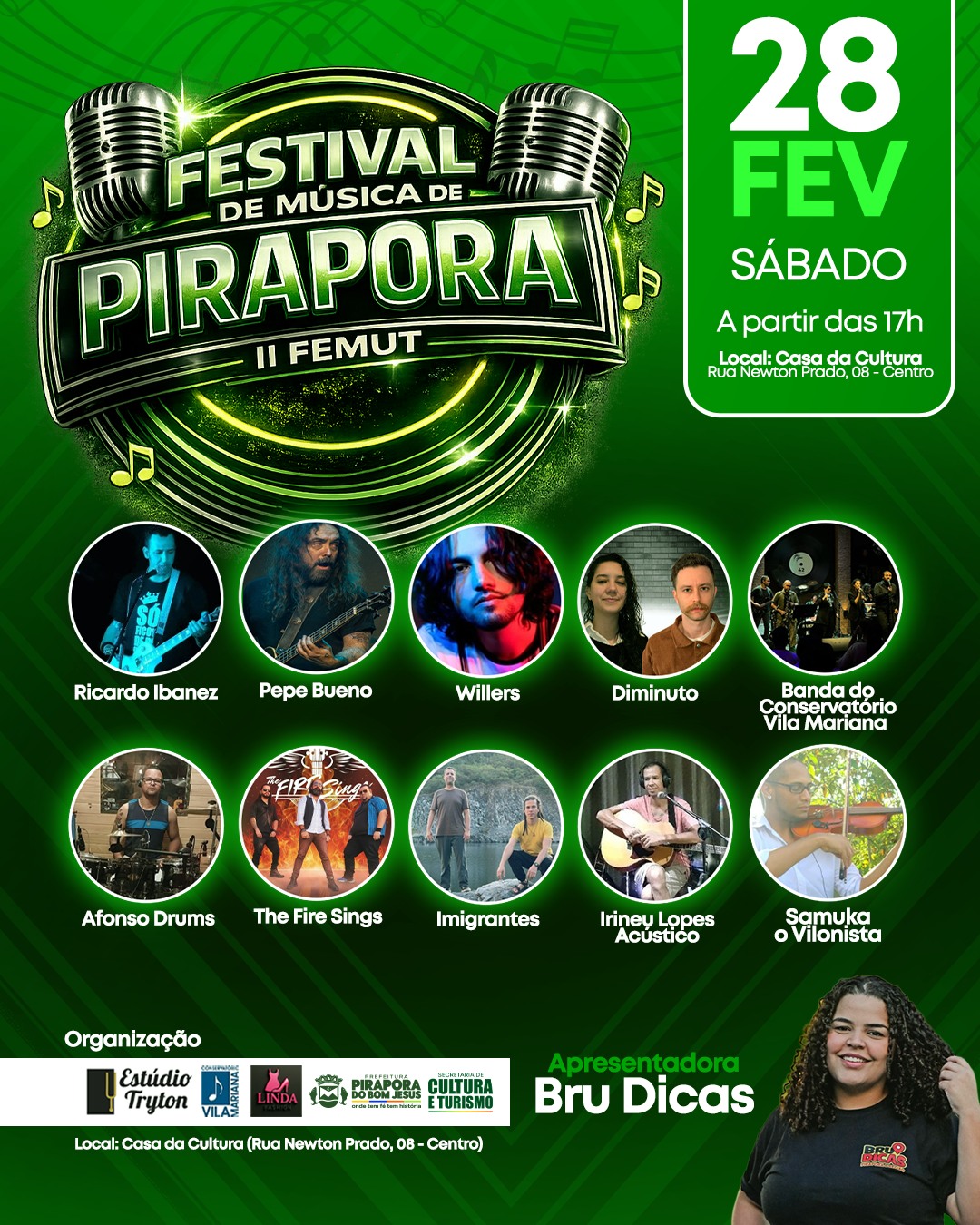PIRAPORA DO BOM JESUS APRESENTA NOVA EDIÇÃO DO FESTIVAL DE MÚSICA