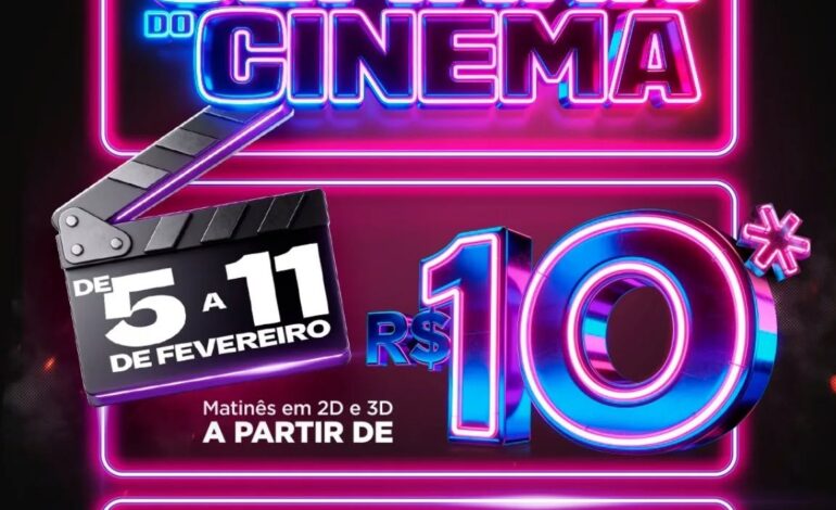 Semana do Cinema no Shopping Central Park tem preços promocionais de R$ 10 e R$ 12