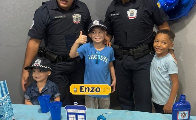 GCM de Barueri é tema de festa infantil no Engenho Novo