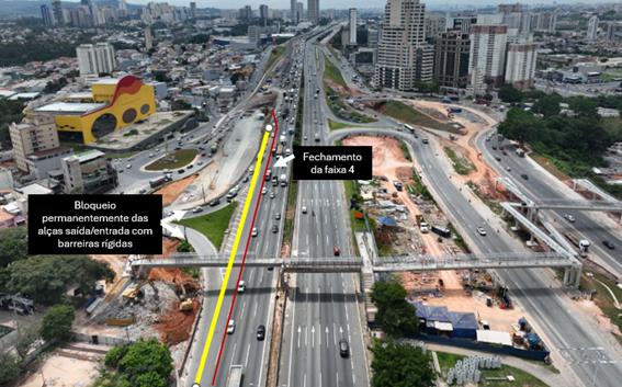 Nova alça de saída 26B na Castello Branco será liberada nesta sexta-feira (20)