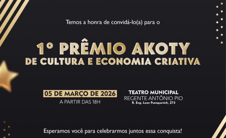 Cotia entrega Prêmio Akoty de Cultura e Economia Criativa