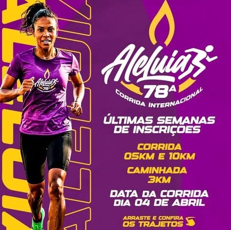 Confira o trajeto da 78ª edição da Corrida de Aleluia