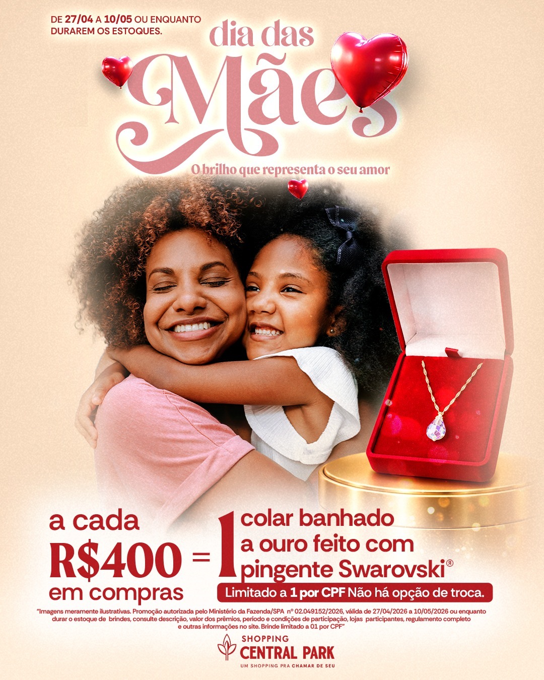 Shopping Central Park dará presente especial em campanha de Dia das Mães