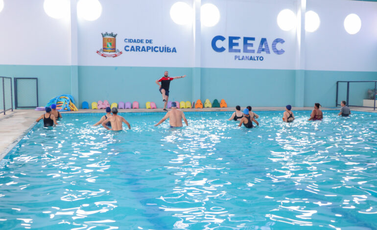 Prefeitura de Carapicuíba abre mais de 1.000 vagas para Hidroginástica no CEEAC Cohab 5