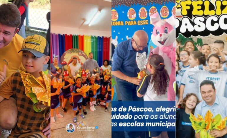 PREFEITURAS DA REGIÃO LEVAM ALEGRIA COM ENTREGA DE OVOS DE PÁSCOA A MILHARES DE CRIANÇAS