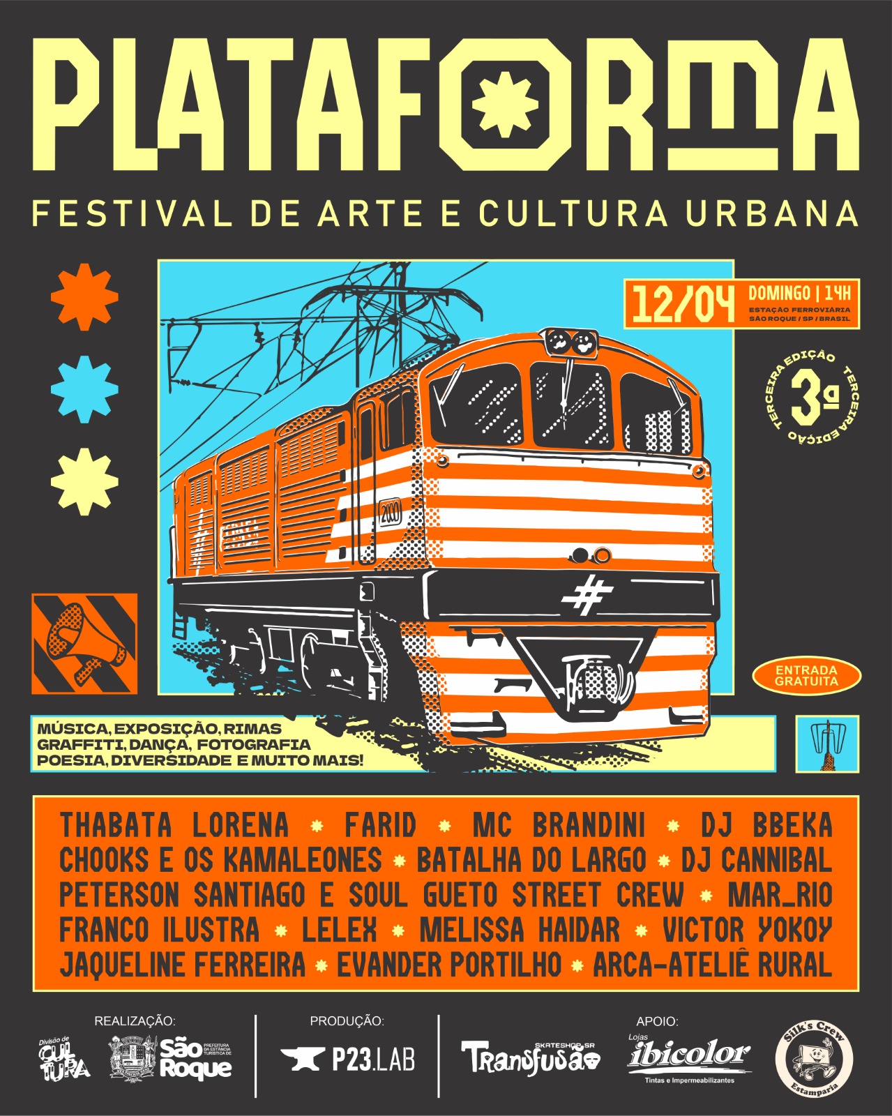 Festival de arte e cultura urbana ocupa a Estação Ferroviária de São Roque