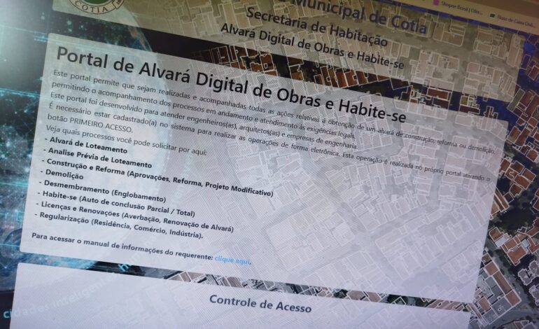 Alvará digital agiliza processos de construções e reformas em Cotia