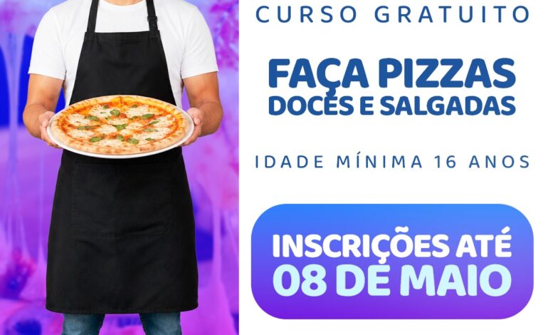 Curso “Faça pizzas doces e salgadas” abre inscrições pelo qualifica são roque