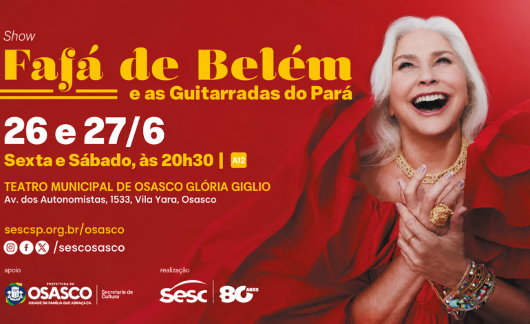 FAFÁ DE BELÉM FAZ SHOW COM CANÇÕES QUE MARCARAM SUA CARREIRA EM OSASCO