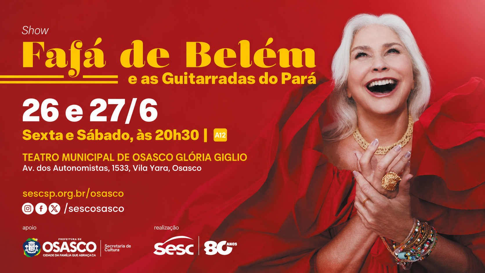 FAFÁ DE BELÉM FAZ SHOW COM CANÇÕES QUE MARCARAM SUA CARREIRA EM OSASCO