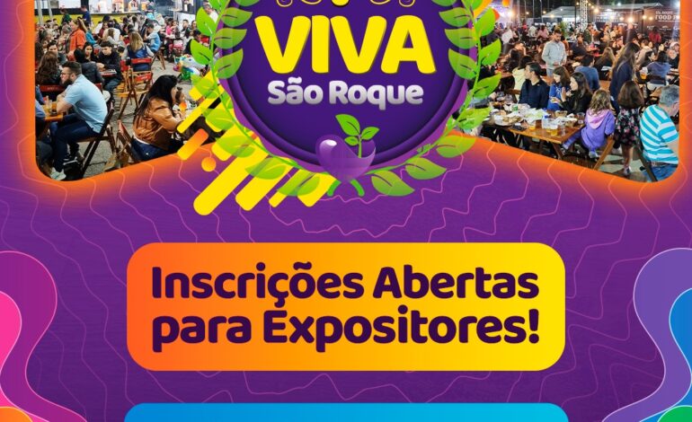 Já estão abertas as Inscrições para expositores do Viva São Roque