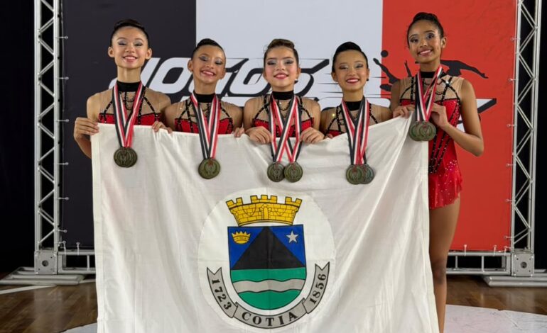 Cotia brilha na ginástica rítmica e amplia campanha nos Jogos Regionais