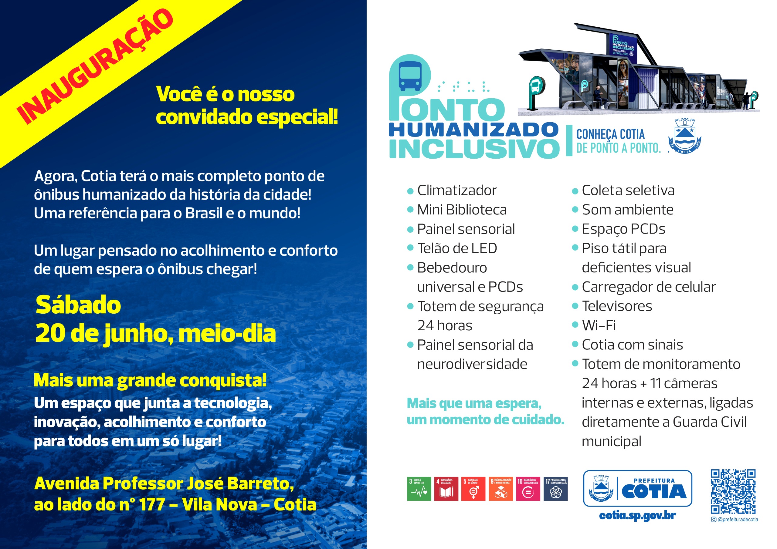 Prefeitura de Cotia inaugura Ponto Humanizado Inclusivo no Centro da cidade