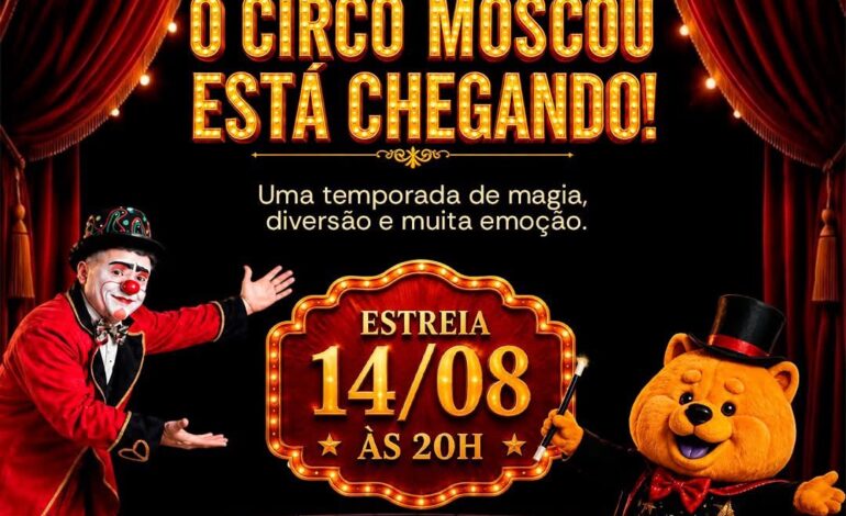 Circo Moscou estreia sessões em Vargem Grande Paulista