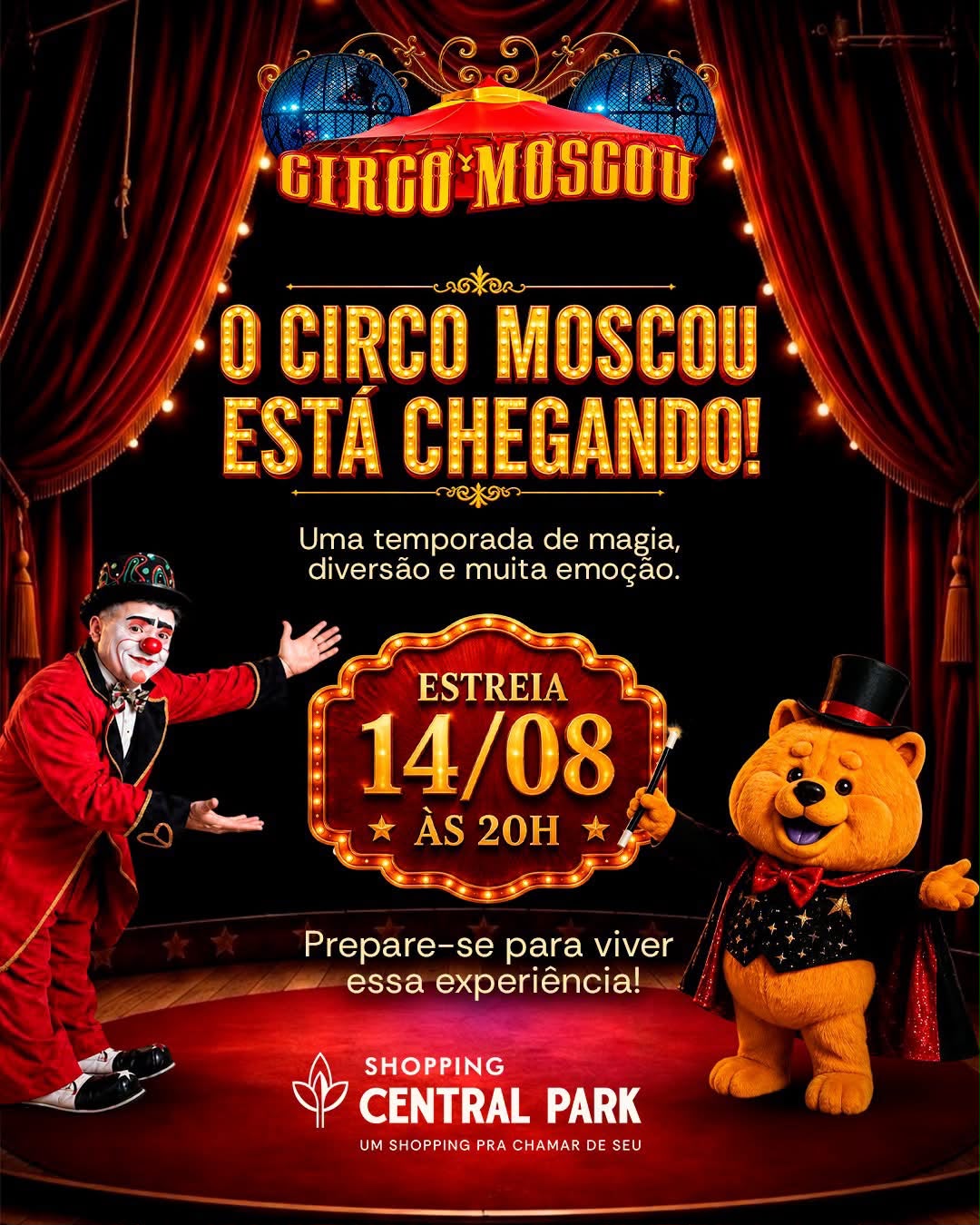 Circo Moscou estreia sessões em Vargem Grande Paulista