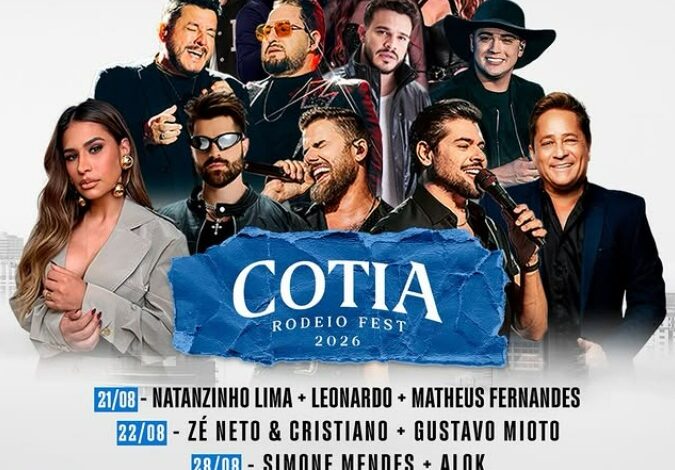 Cotia Rodeio Fest 2026 reúne grandes nomes da música em quatro dias de shows