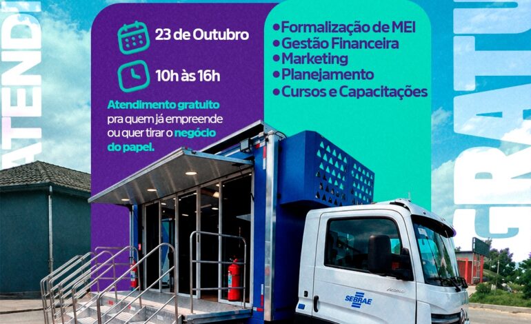 Sebrae Móvel estará em Mairinque no dia 23 de outubro com atendimento gratuito para empreendedores