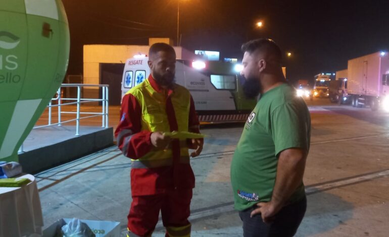 Ações de segurança no Sistema Raposo-Castello focam em caminhoneiros e motoqueiros